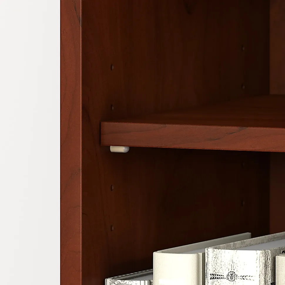 Bush Business Furniture Studio C 73"H 5-Shelf Bookcase, Hansen Cherry, Standard Delivery