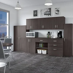 Bush® Business Furniture Universal Floor Storage Cabinet With Doors And Shelves, Storm Gray, Standard Delivery