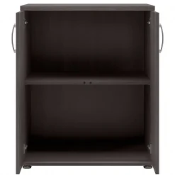 Bush® Business Furniture Universal Floor Storage Cabinet With Doors And Shelves, Storm Gray, Standard Delivery