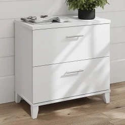 Bush Home Somerset 2 Drawer Lateral File Cabinet, White, Standard Delivery