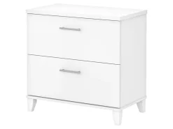 Bush Home Somerset 2 Drawer Lateral File Cabinet, White, Standard Delivery