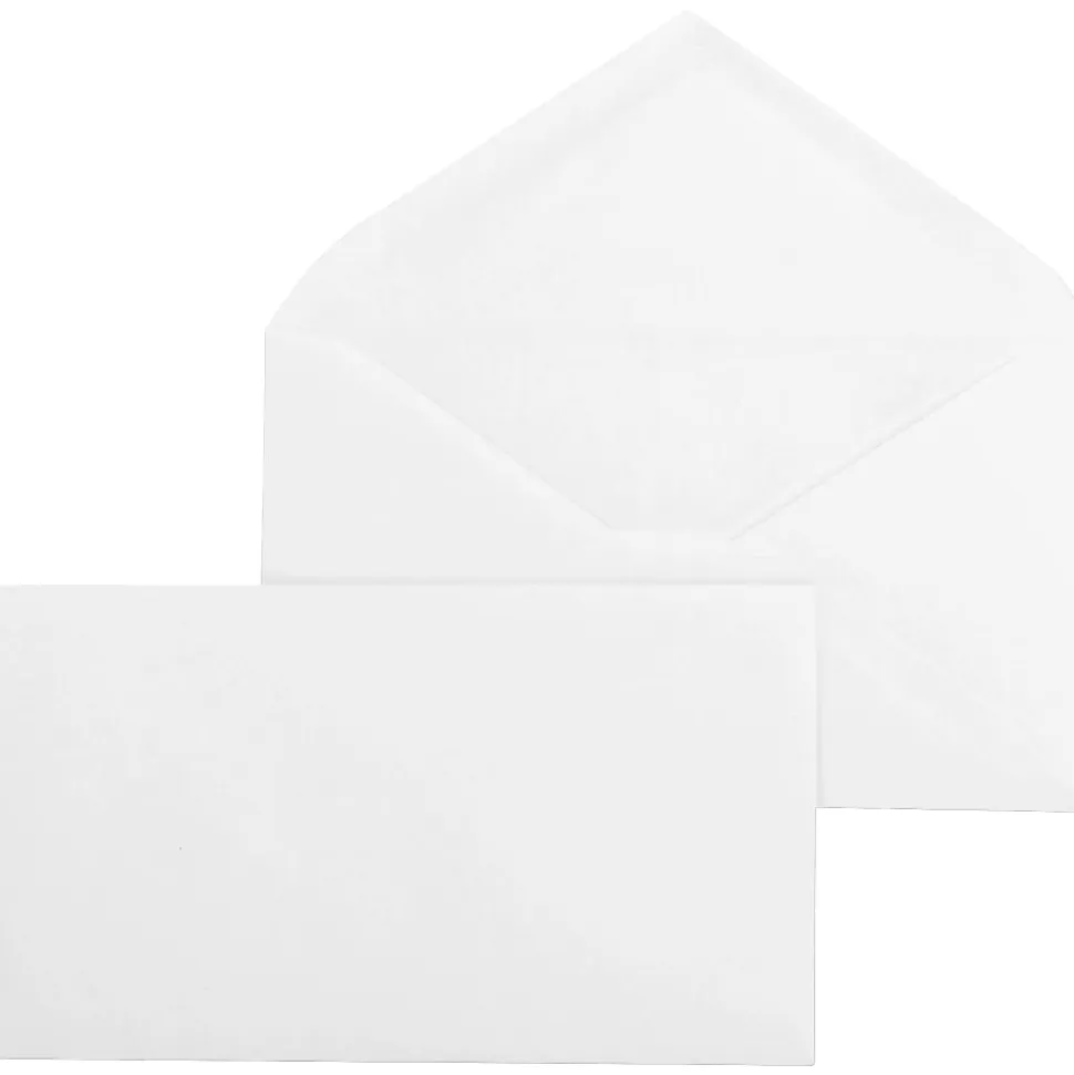 Business Source Diagonal Seam No. 9 Envelopes - Business - #9 - 3 7/8" Width x 8 7/8" Length - 24 lb - Gummed - White - Wove - 500 / Box