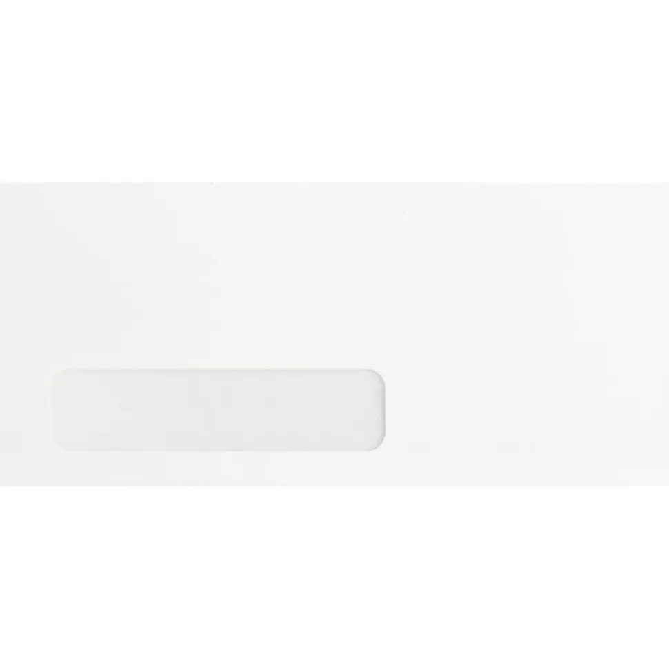 Business Source Economical No. 10 Window Envelope - Single Window - #10 - 9 1/2" Width x 4 1/8" Length - 24 lb - White - 500 / Box