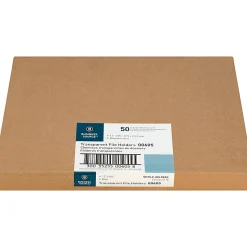 Business Source File Folder, Letter, Transparent, 5 Per Pack - 00605BX