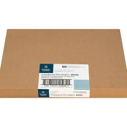Business Source File Folder, Letter, Transparent, 5 Per Pack - 00606BX
