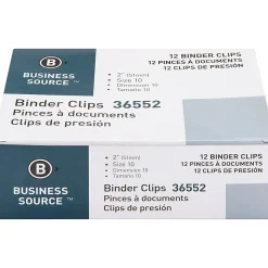 Business Source Fold-back Binder Clips - Large - 2" Length - 1" Size Capacity - 120 / Bundle - Black
