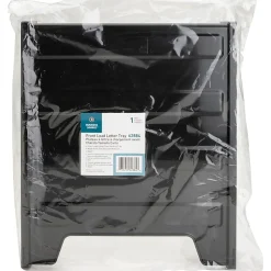 Business Source Front-Load Stackable Letter Tray - Desktop - Stackable - 25% Recycled - Black - Plastic - 1 Each