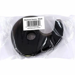 Business Source Handheld Tape Dispenser - 1" Core - Portable, Lightweight, Retractable Blade, Translucent - Plastic - Smoke - 1 Each