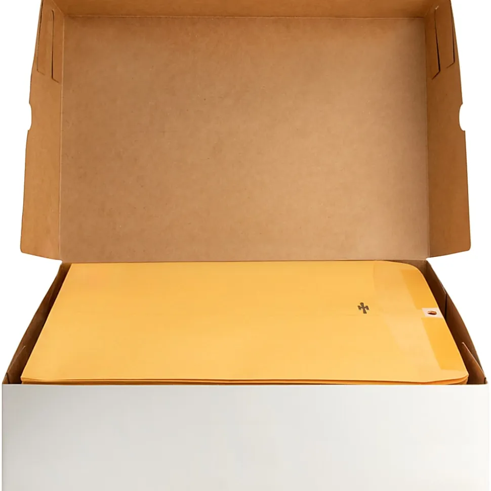 Business Source Heavy-duty Clasp Envelopes - Clasp - #93 - 9 1/2" Width x 12 1/2" Length - 28 lb - Clasp - Kraft - Kraft - 100 / Box