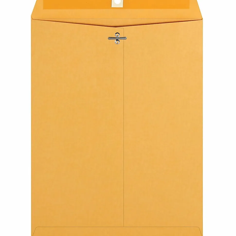 Business Source Heavy-duty Clasp Envelopes - Clasp - #93 - 9 1/2" Width x 12 1/2" Length - 28 lb - Clasp - Kraft - Kraft - 100 / Box