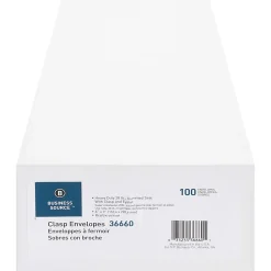 Business Source Heavy-duty Metal Clasp Envelopes - Clasp - #55 - 6" Width x 9" Length - 28 lb - Clasp - Kraft - Kraft - 100 / Box