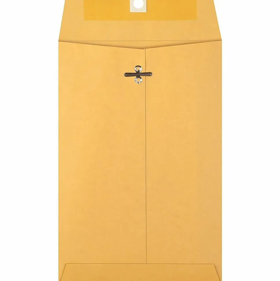 Business Source Heavy-duty Metal Clasp Envelopes - Clasp - #55 - 6" Width x 9" Length - 28 lb - Clasp - Kraft - Kraft - 100 / Box