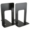 Business Source Heavy-Gauge Steel Book Supports, 8-1/2" x 9" x 6", Black, Pack of 6 Sets