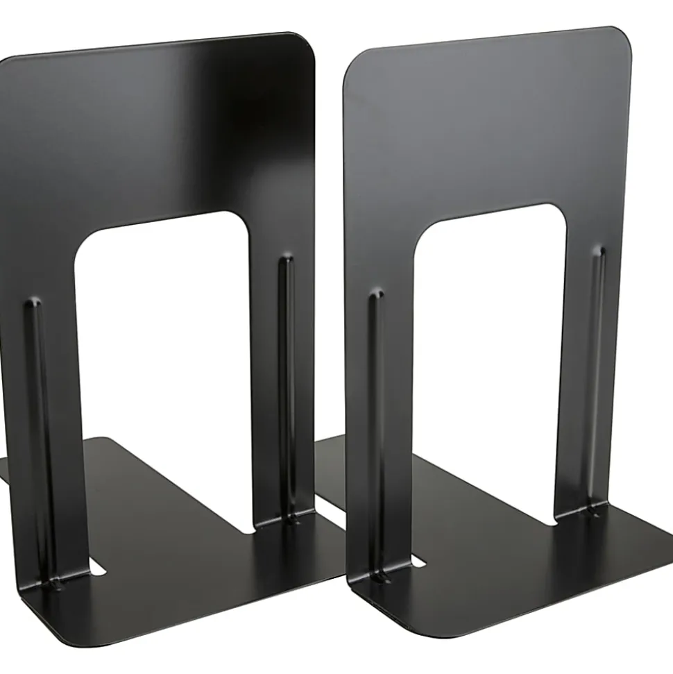 Business Source Heavy-gauge Steel Book Supports - 8.50"x9"x 6" Depth - Desktop - Non-skid Base, Scratch Resistant, Stain Resistant - 42551