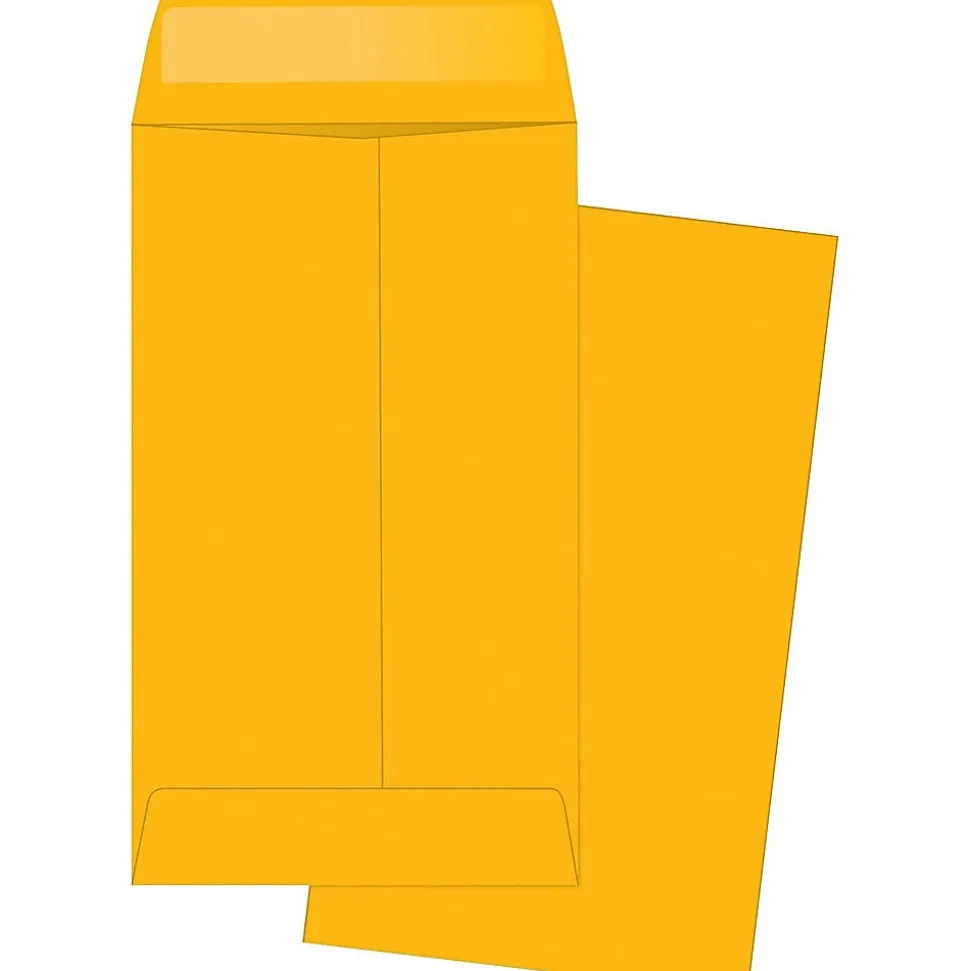 Business Source Little Coin No. 5-1/2 Kraft Envelopes - Coin - #5-1/2 - 3 1/8"x 5 1/2" - 20 lb - Gummed - Brown Kraft - Kraft - 500 / Box - 04443
