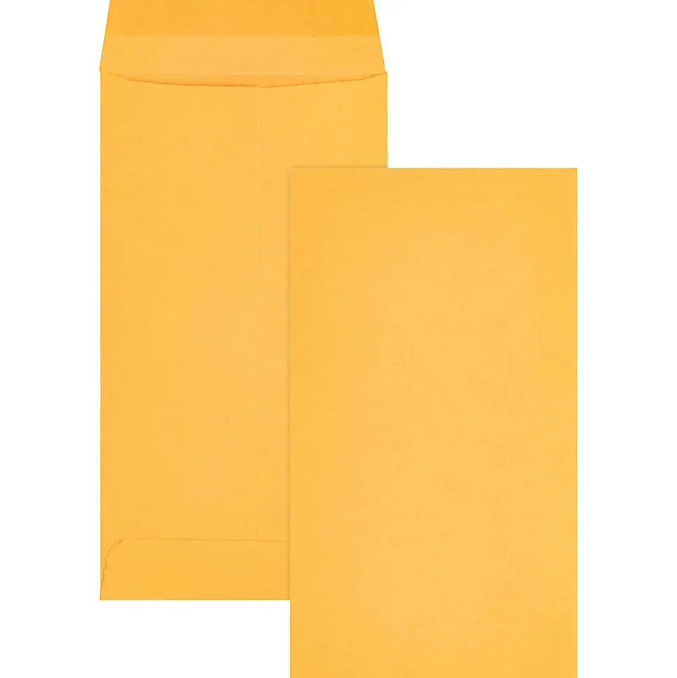 Business Source Little Coin No. 7 Kraft Envelopes - Coin - #7 - 3 1/2" Width x 6 1/2" Length - 28 lb - Gummed - Brown Kraft - Kraft - 500 / Box