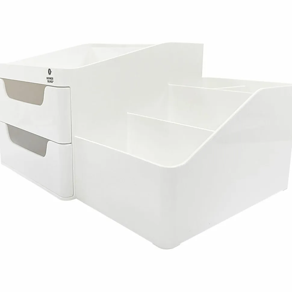 Business Source Multi-Grid Desktop Organizer - 7 Compartment(s) - 2 Drawer(s) - 5.70"x10.70"x 7.60" Depth - 11880