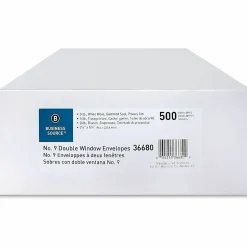 Business Source No. 9 Double Window Invoice Envelopes - Double Window - #9 - 8 7/8