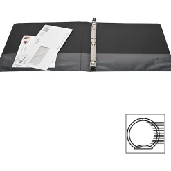 Business Source RounD-Ring View Binder, 1/2