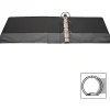 Business Source RounD-Ring View Binder, 2" Ring, 8 1/2" x 11", Black, Pack Of 4