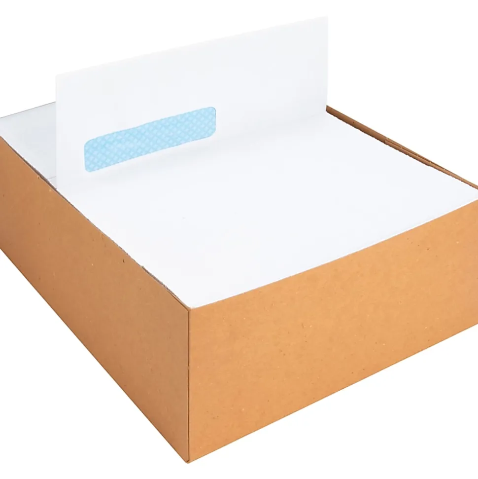 Business Source Security Tint Window Envelopes - Business - #10 - 9 1/2" Width x 4 1/8" Length - Peel & Seal - White - Wove - 500 / Box
