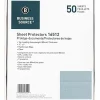 Business Source Sheet Protectors - For Letter 8 1/2"x11" Sheet - 3x Holes - Top Loading - 16512BD - 5/Pack