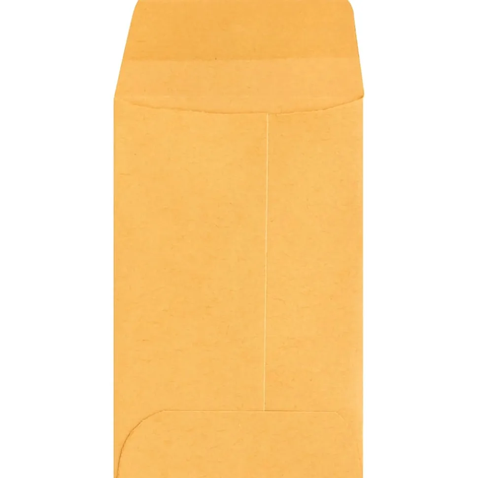 Business Source Small Coin Kraft Envelopes - Coin - #1 - 2 1/4" Width x 3 1/2" Length - 20 lb - Gummed - Brown Kraft - Kraft - 500 / Box