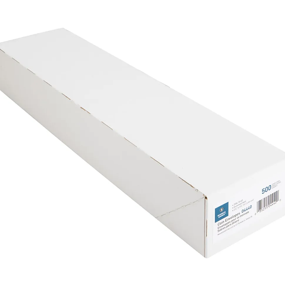 Business Source Small Coin Kraft Envelopes - Coin - #1 - 2 1/4" Width x 3 1/2" Length - 20 lb - Gummed - Brown Kraft - Kraft - 500 / Box
