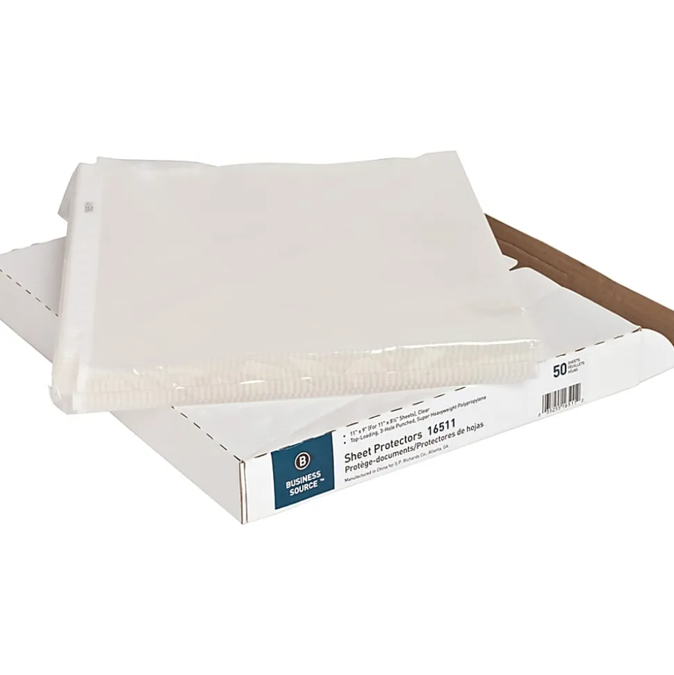 Business Source Top-Loading Poly Sheet Protectors - 16511CT - 250/Pack