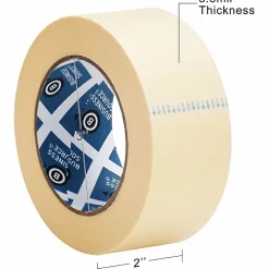 Business Source Utility-purpose Masking Tape - 60 yd x 2"- 3" Core - Tan - Crepe Paper Backing - Â - 16462