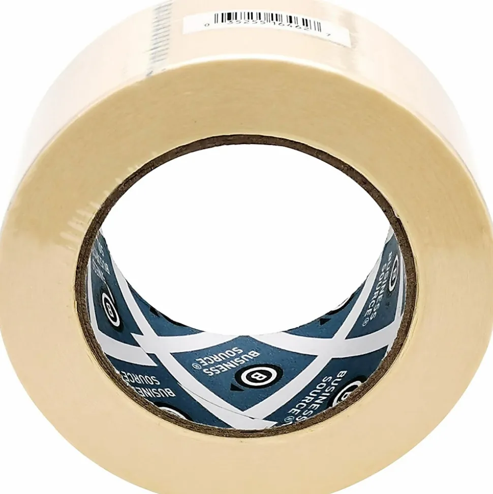 Business Source Utility-purpose Masking Tape - 60 yd x 2"- 3" Core - Tan - Crepe Paper Backing - - 16462