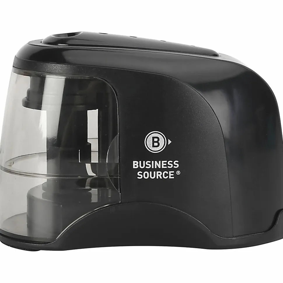 Business Source 2-way Electric Pencil Sharpener - AC Adapter Powered - Steel Alloy, ABS Plastic - 1 Each