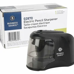 Business Source 2-way Electric Pencil Sharpener - AC Adapter Powered - Steel Alloy, ABS Plastic - 1 Each