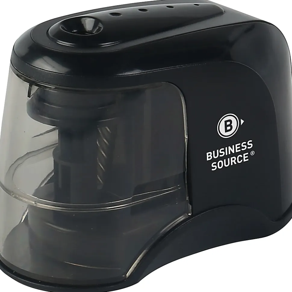 Business Source 2-way Electric Pencil Sharpener - AC Adapter Powered - Steel Alloy, ABS Plastic - 1 Each