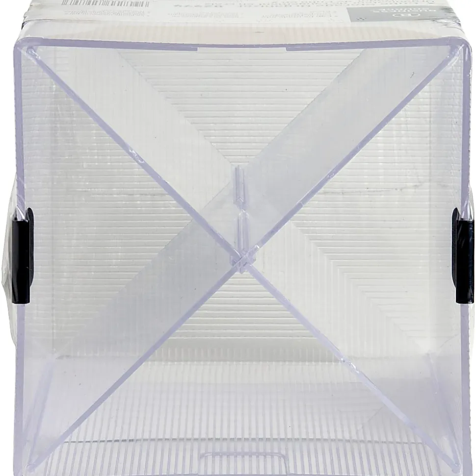 Business Source X-Cube Storage Organizer, 4 Compartment(s), 6"H x 6"W x 6"D, Desktop, Clear