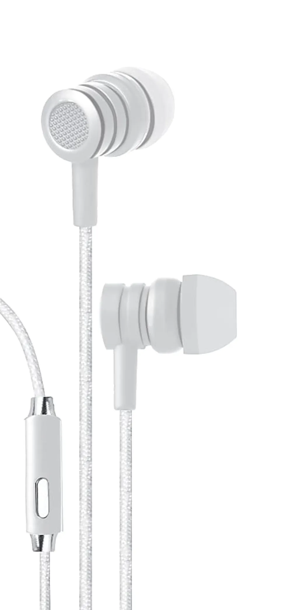 Bytech Wired Earbud Headphones, White, BYAUEB129WT