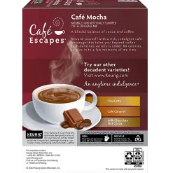 Café Escapes Café Mocha Keurig Single-Serve K-Cup Pods, 24 Pods Per Pack, Case Of 4 Packs