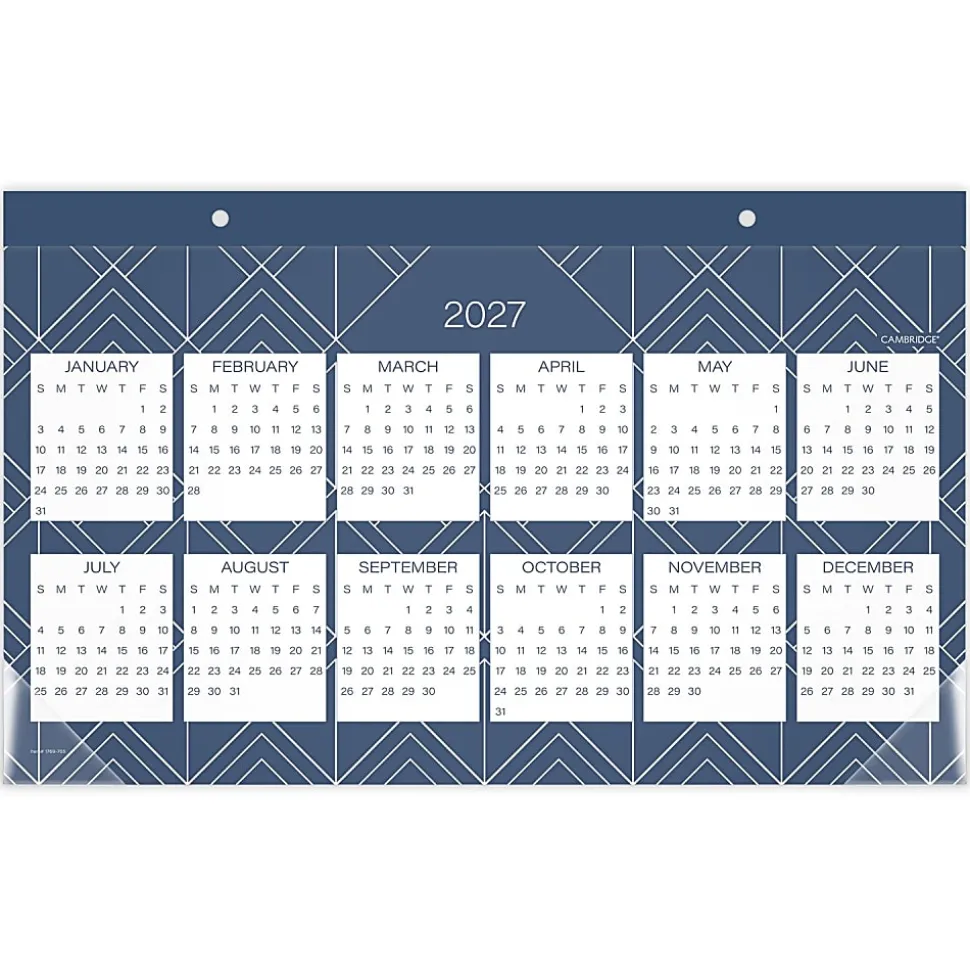 Cambridge® Apex 2026 Monthly Desk Pad Calendar, Compact, 17 3/4" x 11"