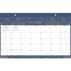 Cambridge® Apex 2026 Monthly Desk Pad Calendar, Compact, 17 3/4