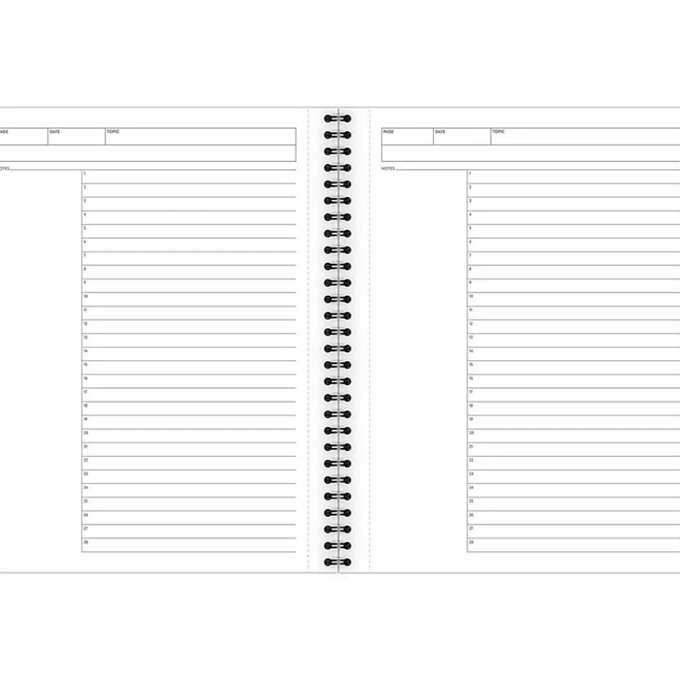 Cambridge Limited® Action Planner® Business Notebook, 80 Sheets, Gray, Medium, 7 1/4" x 9 1/2"