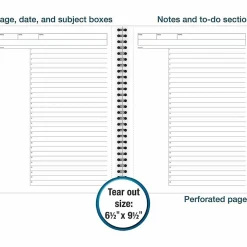 Cambridge Limited® Action Planner® Business Notebook, 80 Sheets, Gray, Medium, 7 1/4