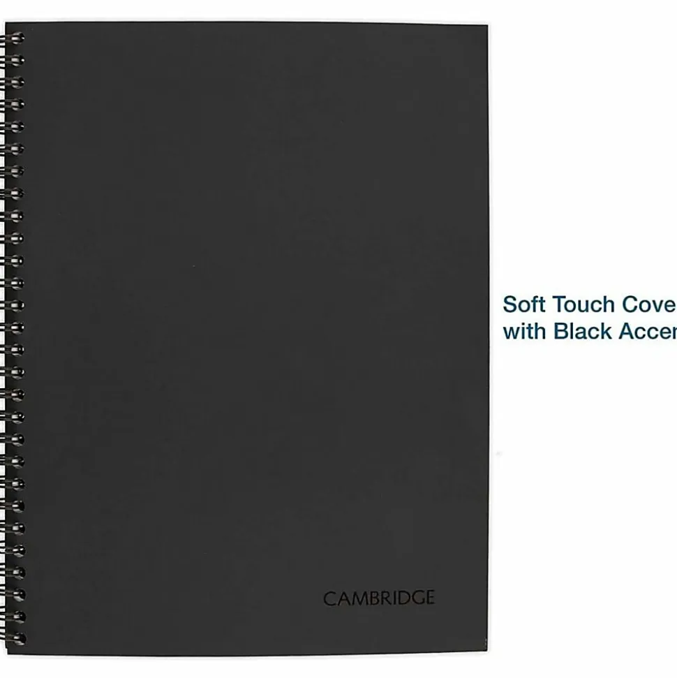 Cambridge Limited® Action Planner® Business Notebook, 80 Sheets, Gray, Medium, 7 1/4" x 9 1/2"