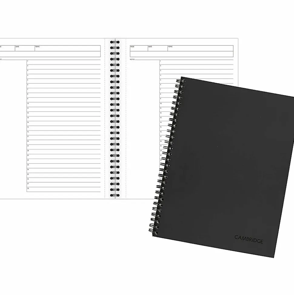Cambridge Limited® Action Planner® Business Notebook, 80 Sheets, Gray, Medium, 7 1/4" x 9 1/2"