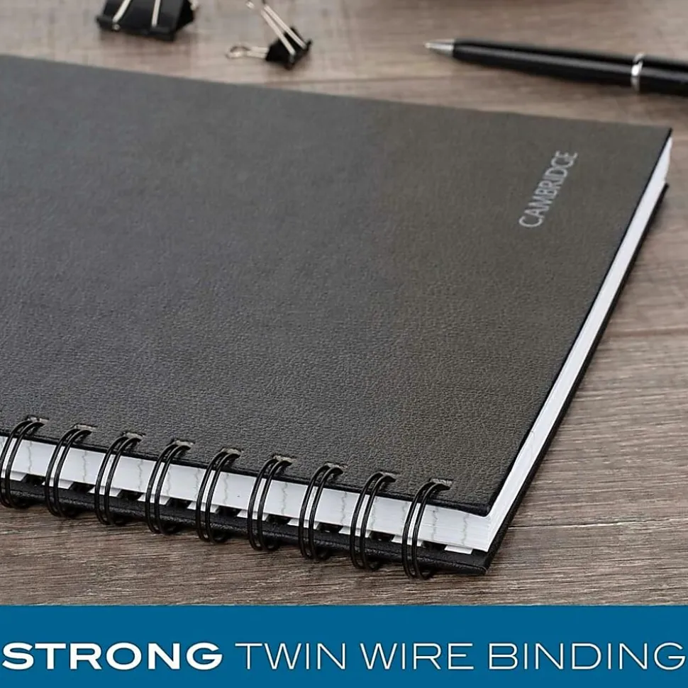 Cambridge® Limited® Business Notebook, 8 1/2" x 11", 1 Subject, Legal Ruled, 96 Sheets, Black (06100)