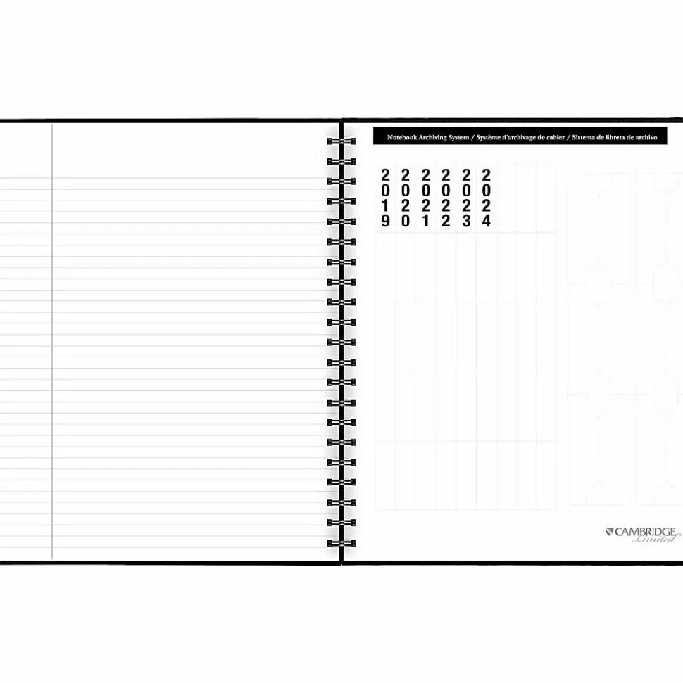 Cambridge® Limited® Business Notebook, 8 1/2" x 11", 1 Subject, Legal Ruled, 96 Sheets, Black (06100)