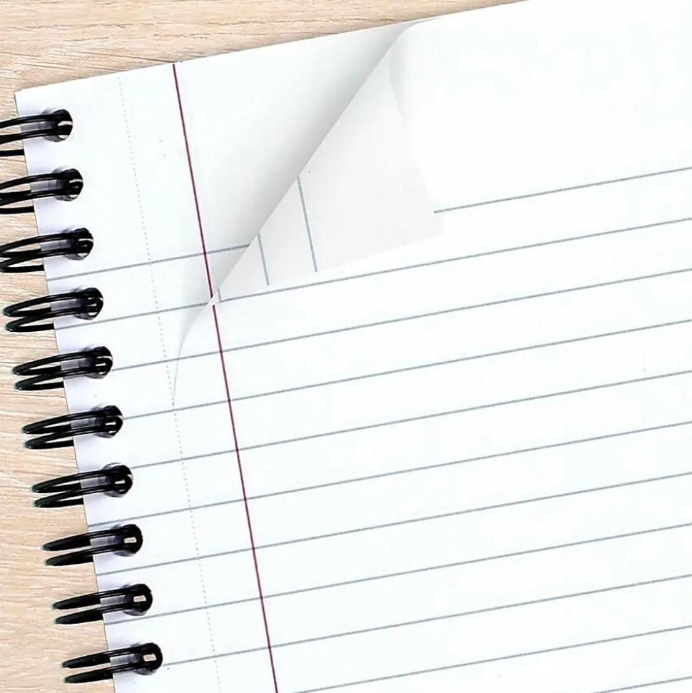 Cambridge® Limited® 30% Recycled Business Notebook, 6 5/8" x 9 1/2", 1 Subject, Legal Ruled, 80 Sheets, Black (06672)