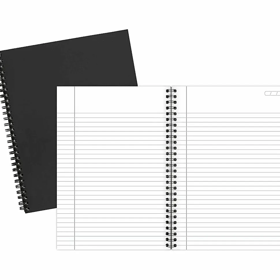 Cambridge® Limited® 30% Recycled Business Notebook, 6 5/8" x 9 1/2", 1 Subject, Legal Ruled, 80 Sheets, Black (06672)