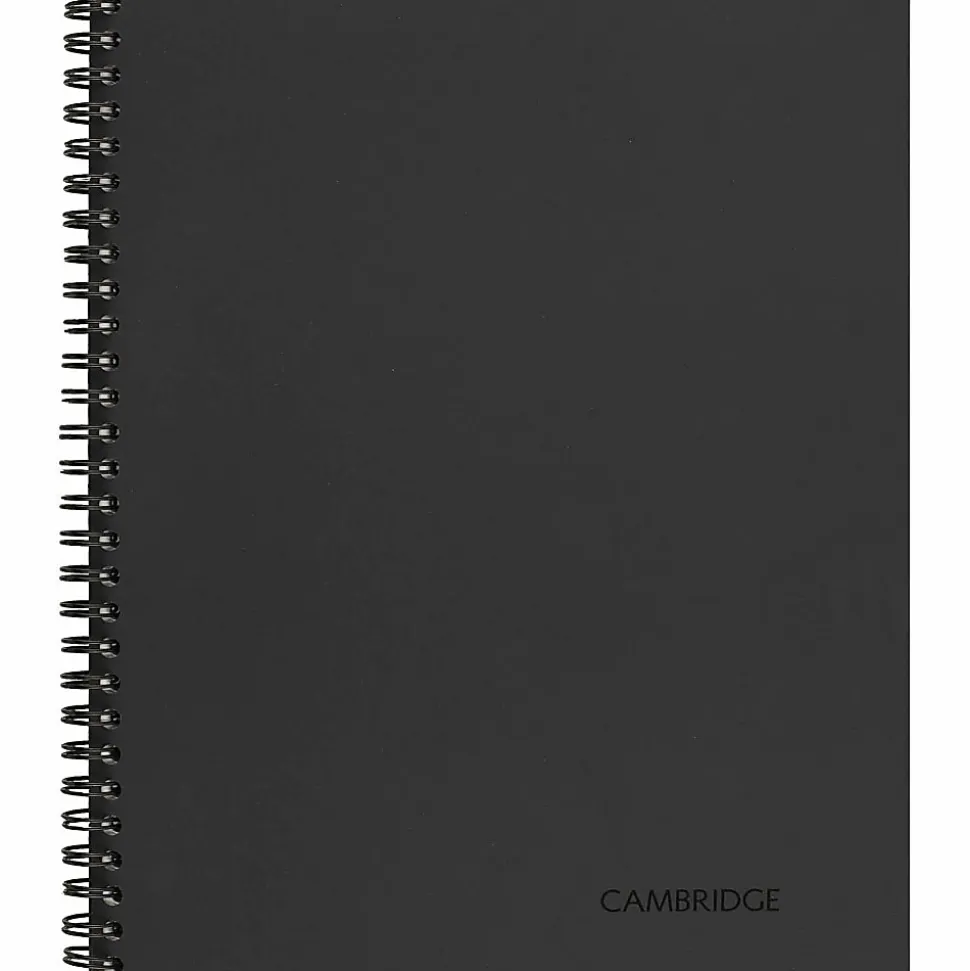 Cambridge® Limited® 30% Recycled Business Notebook, 6 5/8" x 9 1/2", 1 Subject, Legal Ruled, 80 Sheets, Black (06672)