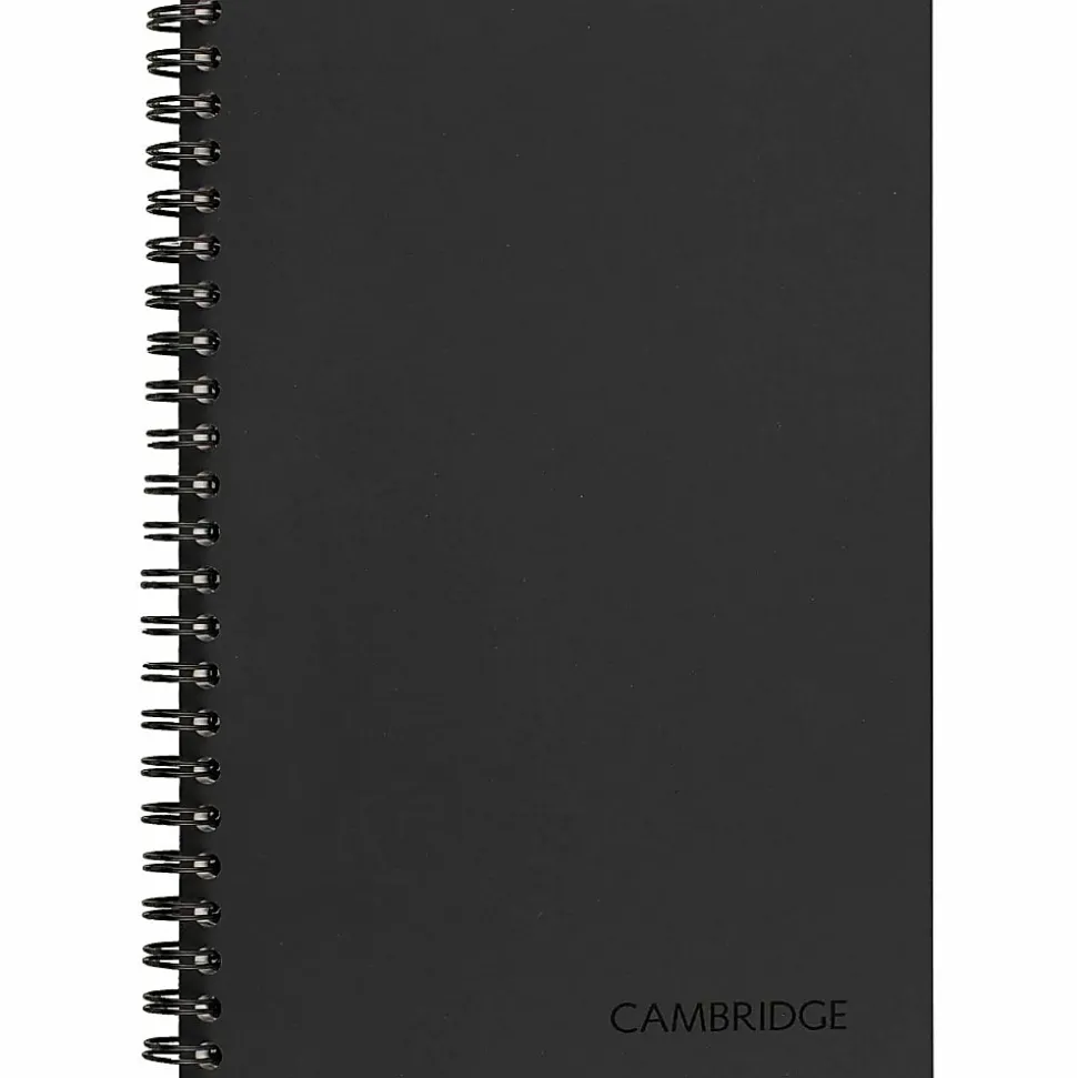 Cambridge® Limited® 30% Recycled Business Notebook, 4 7/8" x 8", 1 Subject, Legal Ruled, 80 Sheets, Black (06074)