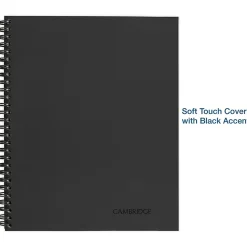 Cambridge® Limited® 30% Recycled Business Notebook, 8 1/2" x 11", 1 Subject, Legal Ruled, 80 Sheets, Black (06132)